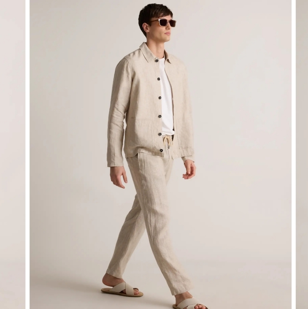 Quince European Linen Pants Sz L In Flax NWOT